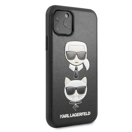 Karl Lagerfeld Embossed Case Karl & Choupette - pouzdro pro iPhone 11 Pro (černé)