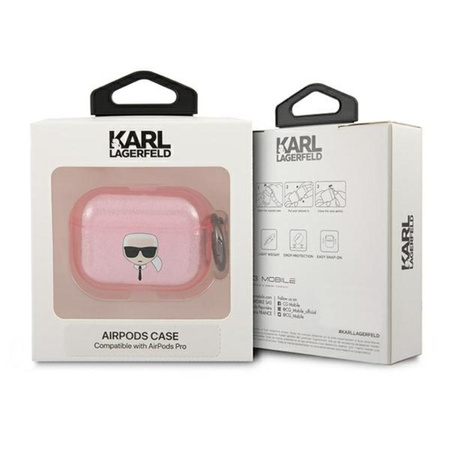 Karl Lagerfeld Karl Head Glitter - Airpods Pro Gehäuse (rosa)