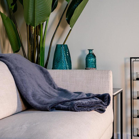 Koc flanelowy 200x150cm (niebieski)