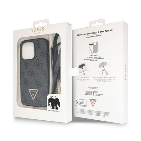 Guess Crossbody 4G Metal Logo - Tasche für iPhone 14 Pro (schwarz)