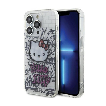 Hello Kitty IML Kitty On Bricks Graffiti - Coque pour iPhone 15 Pro Max (blanc)