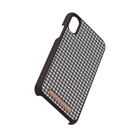 Nordic Elements Saeson Idun - Anyag tok iPhone Xs / X (sötétbarna minta 2)