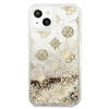 Guess Peony Liquid Glitter - iPhone 13 mini Tasche (Gold)