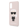 Karl Lagerfeld Fullbody Silicone Iconic - Coque Samsung Galaxy S20 (Rose clair)