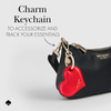 Kate Spade New York Charm Keychain – Ochranné pouzdro přívěsek na Apple AirTag 1 / 2 (Heart)