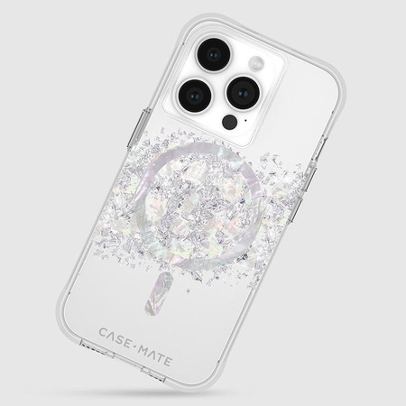Case-Mate Karat MagSafe - Coque pour iPhone 15 Pro décorée de nacre (A Touch of Pearl)