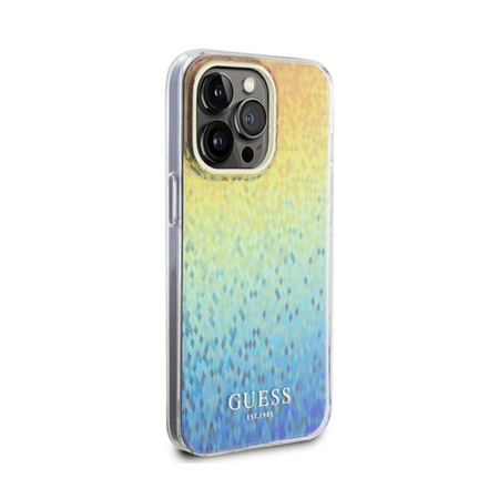 Guess IML Faceted Mirror Disco Iridescent - Schutzhülle für iPhone 15 Pro Max (Iridescent)