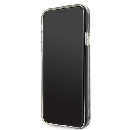 Guess Liquid Glitter Hearts - iPhone 11 Pro Max tok (arany)