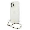 Guess White Pearl Strap - Coque iPhone 13 Pro (Transparent)