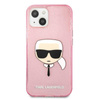 Karl Lagerfeld Karl's Head Glitter - iPhone 13 Mini Tasche (rosa)