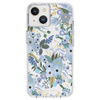 Rifle Paper Clear - Étui pour iPhone 14 (Garden Party Blue)