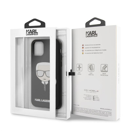 Karl Lagerfeld Iconic Embossed Glitter Case - Etui iPhone 11 Pro (Black)