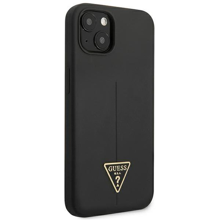 Guess szilikon háromszög logó - iPhone 13 mini tok (fekete)