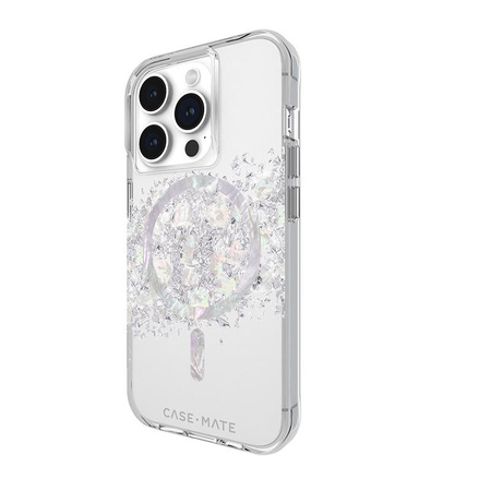 Case-Mate Karat MagSafe - Coque pour iPhone 15 Pro décorée de nacre (A Touch of Pearl)