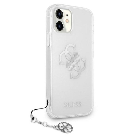 Guess 4G Big Logo Charm - iPhone 11 tok (ezüst charmok)