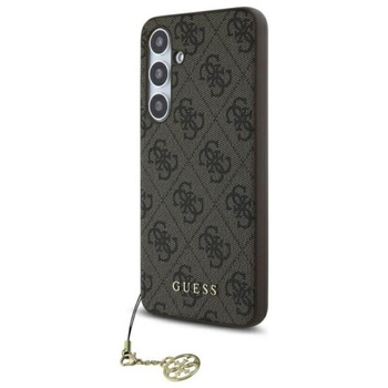 Kolekce Guess 4G Charms - pouzdro pro Samsung Galaxy S24 FE (hnědé)