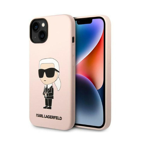 Karl Lagerfeld Silikon NFT Ikonik - iPhone 14 Plus Tasche (rosa)