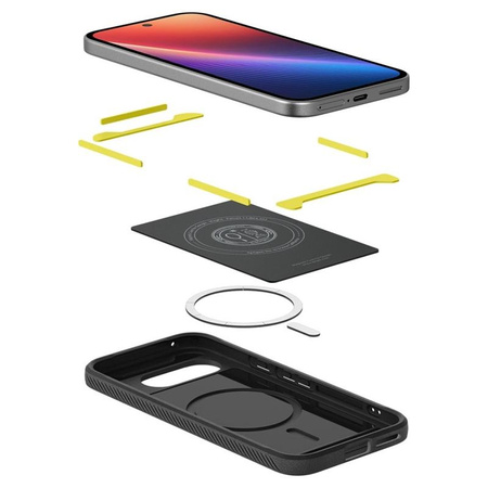 Spigen Rugged Armor MagSafe - tok a Google Pixel 9a készülékhez (matt fekete)