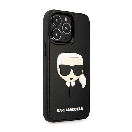 Karl Lagerfeld 3D Rubber Karl`s Head - Coque iPhone 14 Pro Max (noir)