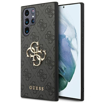 Guess 4G Big Metal Logo - Samsung Galaxy S22 Ultra Tasche (grau)