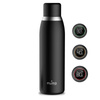 PURO Smart Bottle - Thermoflasche 500ml INOX mit intelligentem LED-Verschluss (Schwarz)