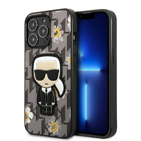 Karl Lagerfeld Iconic Karl Flower - iPhone 13 Pro Max tok (szürke)