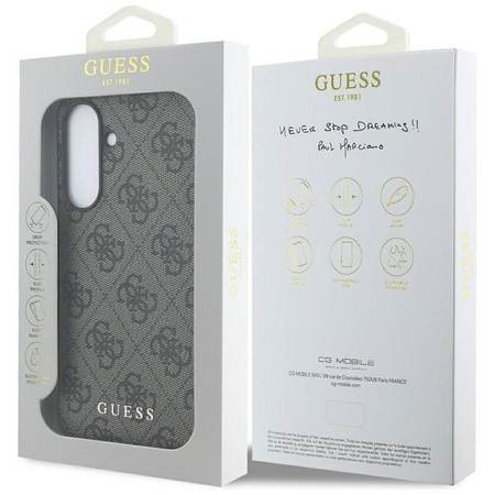 Guess 4G Metal Gold Logo - Etui do Samsung Galaxy A56 5G (brązowy)