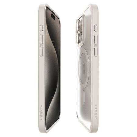 Spigen Ultra Hybrid MagSafe - Gehäuse für iPhone 15 Pro (Frost Natural Titanium)