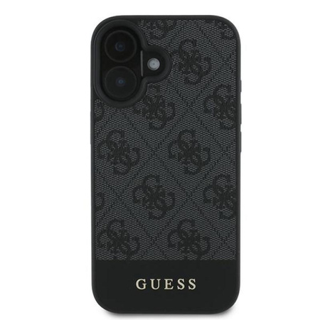Guess 4G Bottom Stripe - Coque pour iPhone 16 Plus (gris)