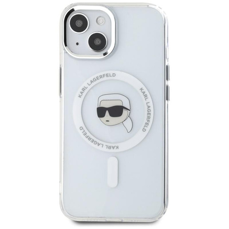 Karl Lagerfeld IML Metal Karl Head MagSafe - Case for iPhone 15 (white)