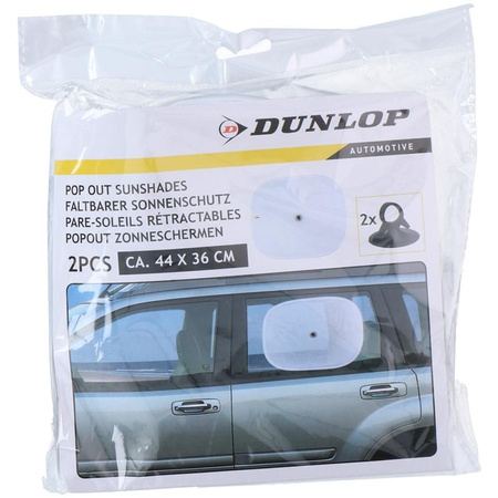 Dunlop - Sonnenblende für Auto-Seitenscheiben 36x44 cm 2 Stück. (weiß) 
