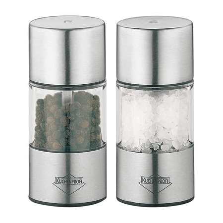 Küchenprofi Vienna - Pepper and salt grinder with ceramic grinding mechanism 8,5x4 cm 2 pcs.