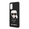 Pouzdro Karl Lagerfeld Fullbody Silicone Iconic - Samsung Galaxy S20 (černé)