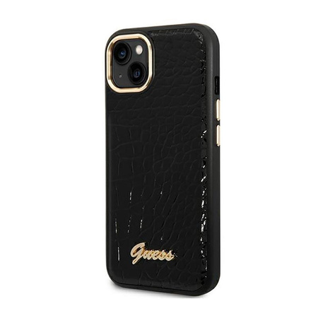 Guess Croco Collection - Tasche für iPhone 14 Plus (Schwarz)