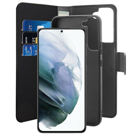 PURO Geldbörse abnehmbar - 2-in-1 Hülle für Samsung Galaxy S22+ (schwarz)