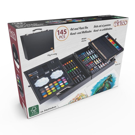 Artico - Art set for painting suitcase 145 elements