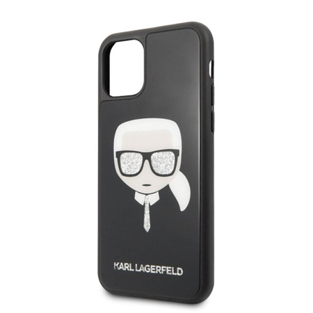 Karl Lagerfeld Double Layers Glitter Head - iPhone 11 Pro Case (Black)