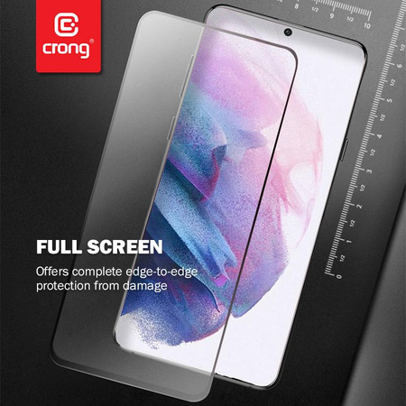 Crong 7D Nano Flexible Glass - Törésálló 9H hibrid üveg a teljes Samsung Galaxy S21 képernyőhöz