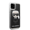 Karl Lagerfeld Iconic Glitter - Coque pour iPhone 11 Pro (Noir)