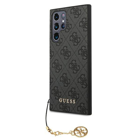 Kolekce Guess 4G Charms - pouzdro pro Samsung Galaxy S22 Ultra (šedé)
