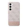 Guess 4G Bottom Stripe Metal Logo Collection - Samsung Galaxy S23 Case (pink)