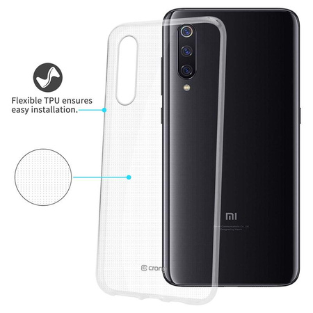 Crong Crystal Slim Cover - Xiaomi Mi 9 tok (átlátszó)