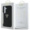 Guess Hot Stamp 4G Pattern Triangle Metal Logo - Case for Samsung Galaxy S25 (black)