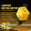 WEKOME WP-U128 - 2x USB-C Super Fast Charger GaN 40W (Yellow)