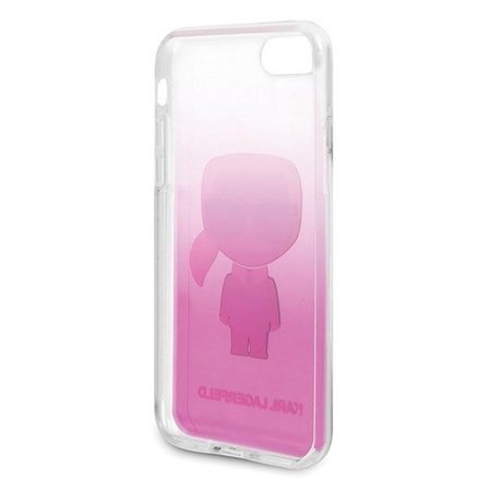 Karl Lagerfeld Iconic Karl Gradient - pouzdro pro iPhone SE 2020 / 8 / 7 (růžové)