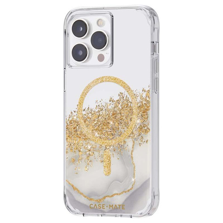Case-Mate Karat MagSafe - iPhone 14 Pro Max Case Decorated with Gold (Marble)