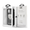 Karl Lagerfeld Iconic dombornyomott csillogó tok - iPhone 11 tok (fekete)