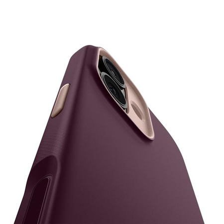 ETUI DO IPHONE 17 do MAGSAFE SPIGEN NANO ORYGINALNE BURGUNDOWE ELEGANCKIE