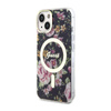 Guess Flower MagSafe - Case for iPhone 14 (Black)