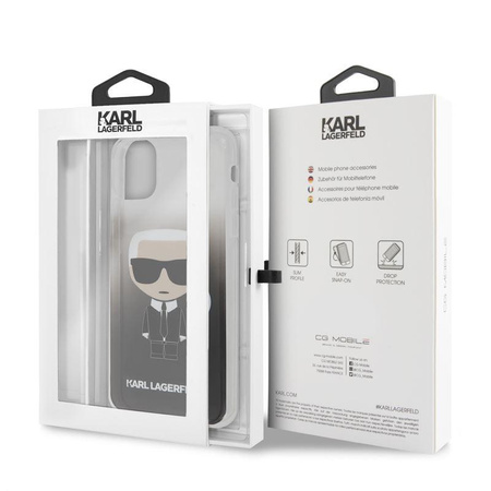 Karl Lagerfeld Iconic Karl Gradient - pouzdro pro iPhone 11 Pro Max (černé)
